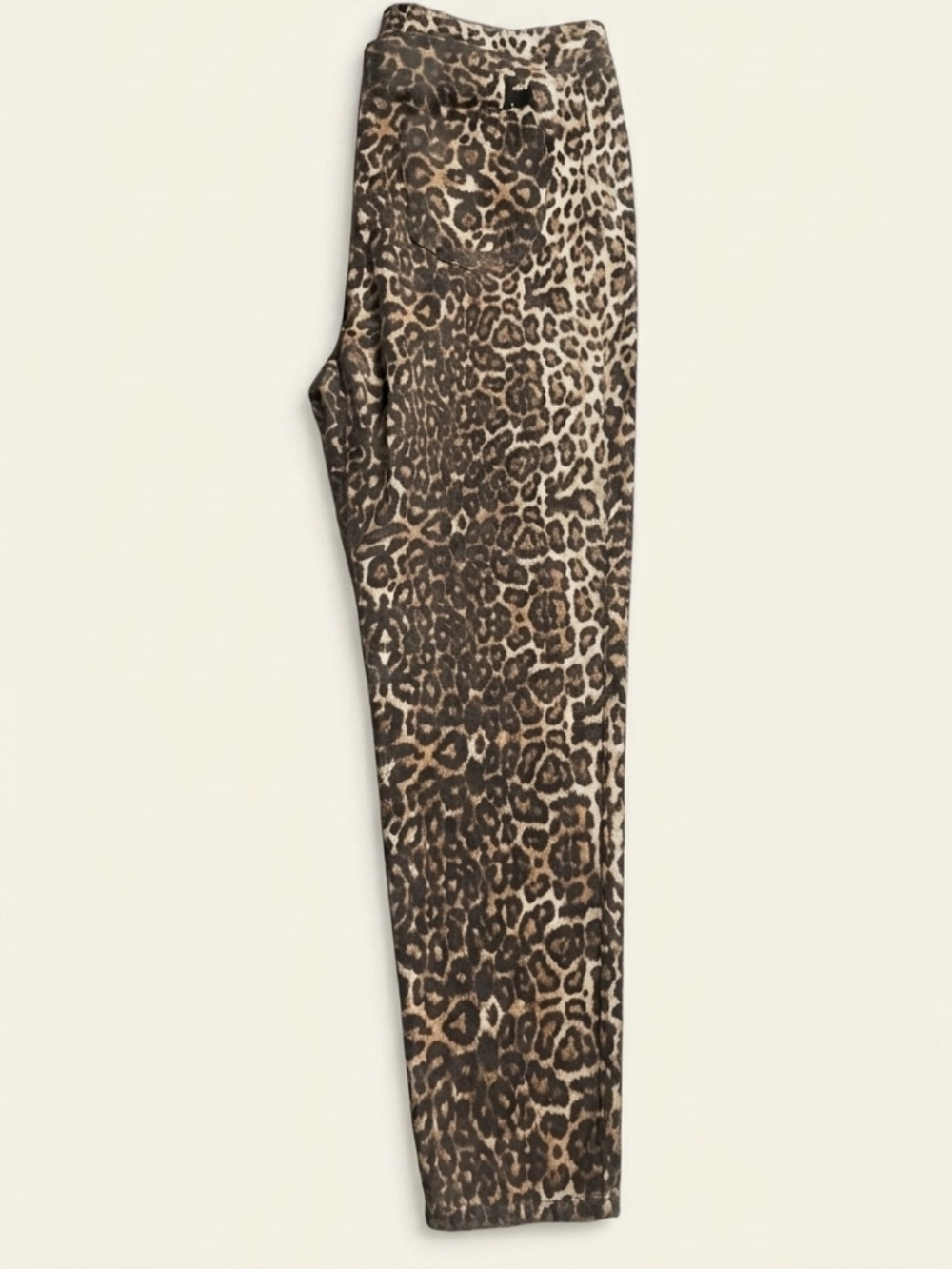 Leopard Print High Rise Slim Fit Pants - Size 14/15